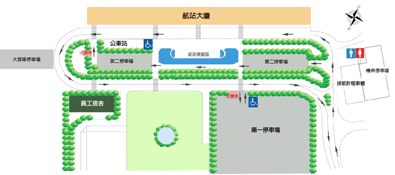 金門航空站 停車場平面位置圖